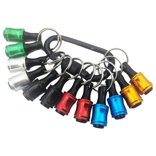 12Pc Portable Bit Holder Key Chain Hex Shank Screwdriver Bit Clip for Impact Driver Drill Bit Keychain Extension Bar Quick Release Easy Change Screwdriver Bit Holders- 15*10*2cm Black