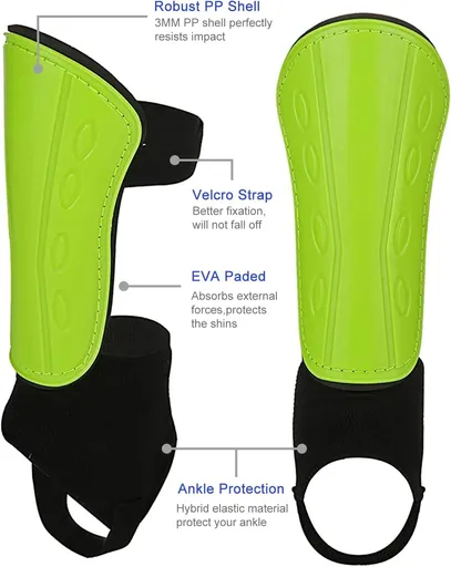 Soccer Shin Guards for Adults Youths Kids, Child Soccer Shin Pads for Boys Girls, Soccer Protective Equipment with Ankle Brace