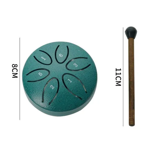 Ethereal Drum, Leaf‑Shaped Starry Green (Sheet Music + Mallet + Storage Pouch)