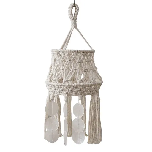 Drum Tassel Lamp shade Replacement for Table Lamps, Floor Lamps and Pendant Lights - Handcrafted Tassel (White,Only lampshade)