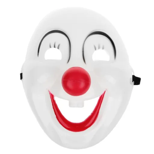 Cosplay Mask for Halloween Masquerade Party Half Face PVC White