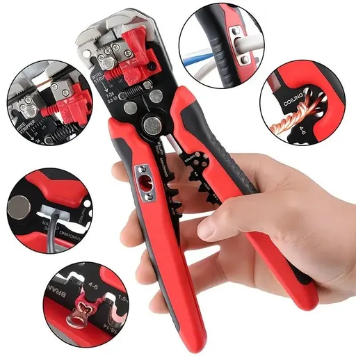 Multifunctional Wire Stripper, Five-in-One All-Purpose, Widely Compatible with 7-24 AWG, Intelligent Adjustment for Precise Stripping Without Damaging Core, Full Capabilities in Cutting, Crimping, Splitting, and Winding, Essential for Electricians an