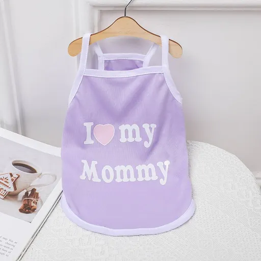 Lele Meow Pet Vest Summer Polyester Camisole-i love mom