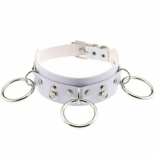 House Of Dasein Ring Collar Sexy Choker Harajuku All Colours Gothic - White
