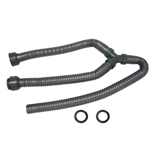 Washing Machine PVC Y-Shaped Drain Hose 1m Pipe Connector