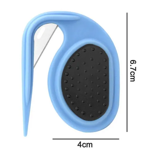 Pet Comb, Dog Comb, Dog Grooming, Cat Knotting, Combing, Foot Hair Knife, Dead Knot, Hair Cutting Knife--blue（3pcs）