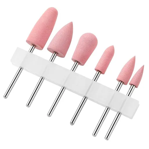 6Pcs Nail drill bit,3/32 inch Bits ,silicone drill bit, suitable for polishing and polishing natural nails to remove tiny dust