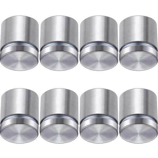 8 Pcs Sign Standoff Screws Advertising Screws Stainless Steel Wall Standoff Mounts Glass Acrylic Nail (1 x 1 Inch)