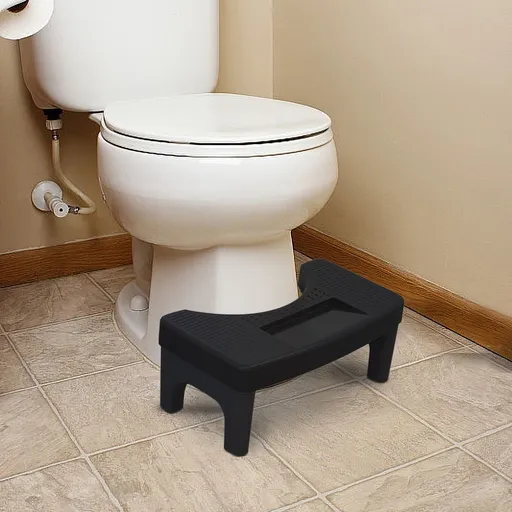 Toilet Stool for Adults | Squatting Potty Footstool | 6.7 Inch Bathroom Foot Rest | Heavy Duty Plastic Non Slip Toilet Foot Stool | Home Bathroom Accessory