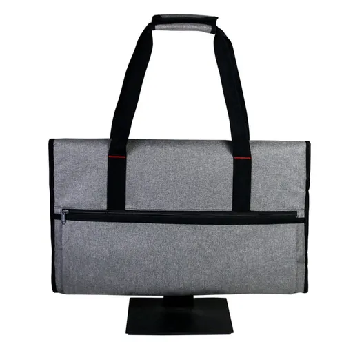 Travel Carrying Case for 27" LCD Screens and Monitors, With Padded Velvet Lining, Protective Monitor Bag Compatible With 27" and Accessories, Grey