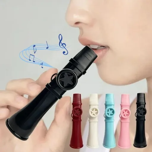 Professional Kazoo for Adults Kids, Upgrade Plastic Kazoos with Adjustable Tone Multi Colors Kazoo Musical Instruments for Guitar, Ukulele, Piano & Violin, Easy to Learn (Blue) Black#004
