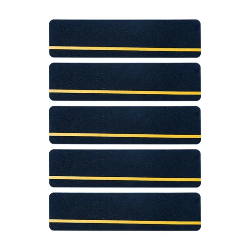 5-Pack Weather Resistant Exterior Grip Tape, Outdoor Stair Treads Non Slip for Wooden Steps - Non Slip Stair Treads, Black, 61 x 9.9 cm