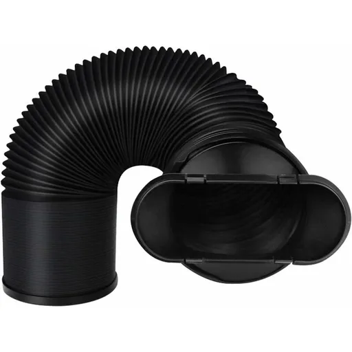 Mobile Air Conditioner Exhaust Hose Kit Black Flat Mouth, Diameter 15 cm Length 22-150 cm