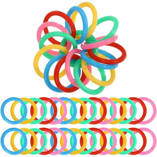 120pcs Colorful Plastic Binder Rings Easy Open for Notes and Pages