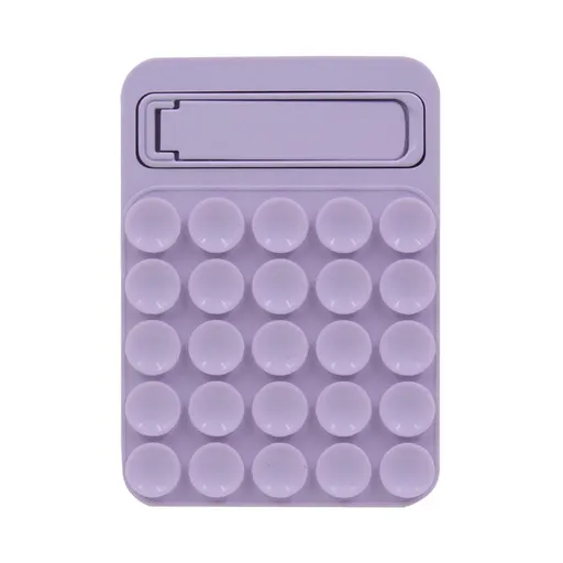Light Purple 4 Pack Silicone Suction Phone Mount with Foldable Kickstand - Adhesive Sticky Grip Pad for Mirrors & Glass - 2-in-1 Hands-Free Holder for Content Creation