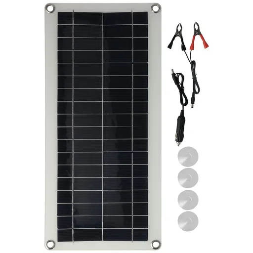 20W Flexible Polycrystalline Solar Panel Controller Dual USB Solar Charger for Car RV Marine Boat
