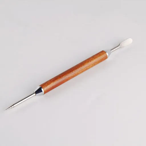 Coffee Art Needle Wood Handle Stainless Steel Latte Carving Pen DIY Coffee Art Tool Pear Wood Handle Coffee Art Needle