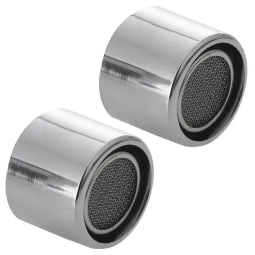 2 pcs 20 mm Internal Thread Water Saving Faucet Spout Aerator Nozzle, Rubber material, Silver/Black Finish Options