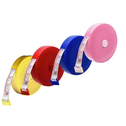1X Random Color Retractable Tape Measure Sewing Dieting Tapeline Ruler Tool, 1 X Telescopic Measuring Tape(Random Color) One Size random color