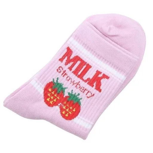 Hod Health & Home Strawberry Milk Socks - Pink Strawberry Milk