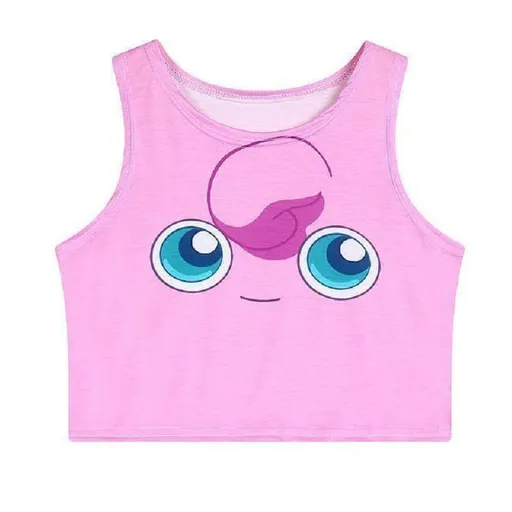 Hod Health & Home Pocket Monster Crop Tops - Tan - Happy Jigglypuff