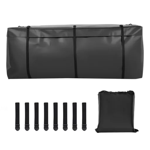 Hitch Cargo Carrier Bag, Waterproof 840D PVC, 152 x 60.7 x 61 cm (20 Cubic Feet), Heavy Duty Cargo Bag for Truck Bed Storage with 8 Reinforced Straps, Suitable for Car SUV Vans Hitch Basket
