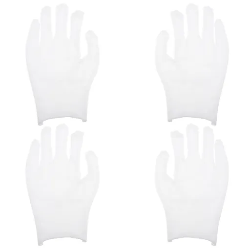 12 Pairs White Cotton Gloves for Women Men Eczema Dry Hands Moisturizing Serving Archival Cleaning Jewelry Silver Inspection