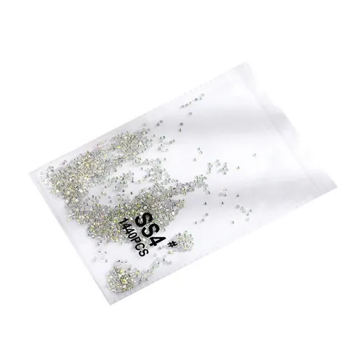 1440Pcs Glitter Rhinestones Crystal Flat Clear Bottom Glass Nail Art Nail Drill - Coloured Crystal-SS4