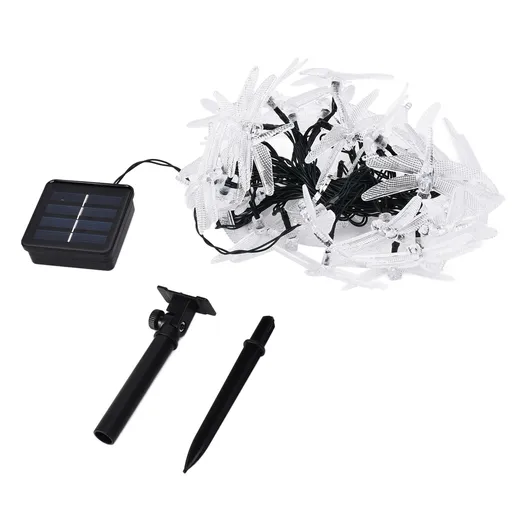 Dragonfly Solar String Lights 30LEDs Waterproof 21.33ft Colorful