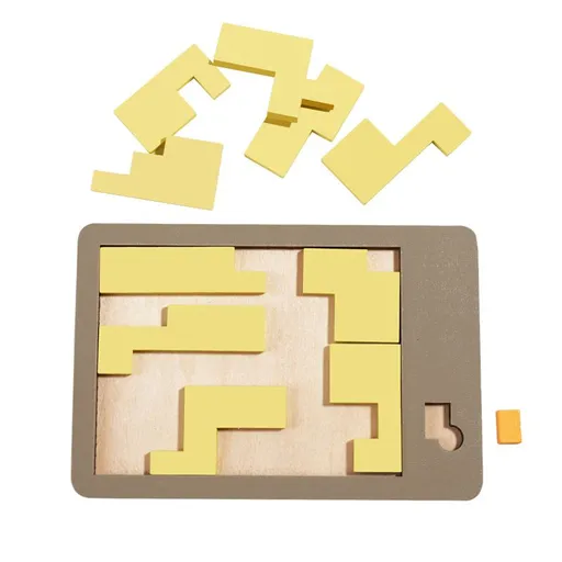 Tangram Wooden Puzzle-Brain Teaser Puzzles Block for Kids & Adult-Wood Block Puzzle - Logic Puzzle - Educational Sensory（2pcs）