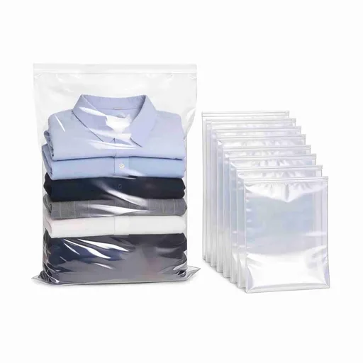 10Pcs Clear Plastic Resealable Zip Bags, 16 x 24 Large Poly Bags with Zip Seal for Travel, Storage, Packaging, Shipping
