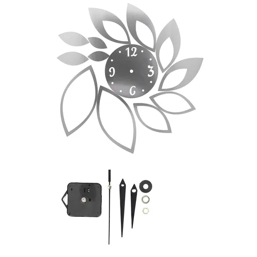 DIY Mirror Wall Clock Stickers Modern Decor for Home Living Room Background StickerSilver