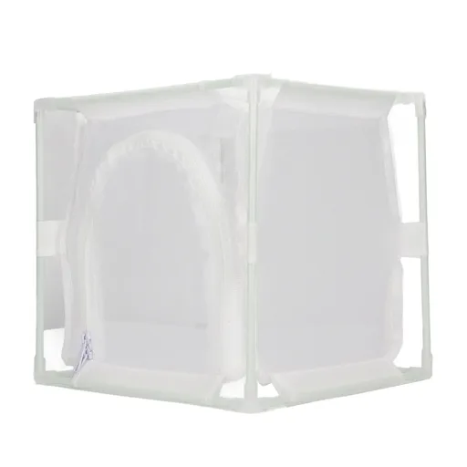 Insect Observation Cage PVC Mesh White Reusable Butterfly Habitat Breeding Incubator Box Reversed U Shaped