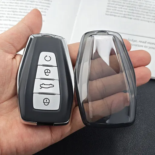 Geely Emgrand Key Cover TPU Transparent Type a - transparent black [single key cover]