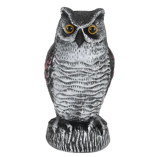Fake Simulation Owl Statue Decoration Outdoor Garden Plastic Repeller Hunting Decoy1021‑1