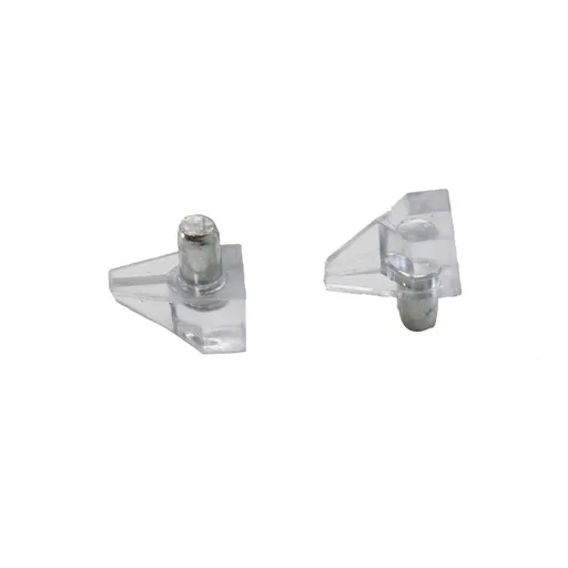 10PCS Transparent shelf bracket partition pin group 5mm display cabinet fixing bracket glass shelf hardware accessories
