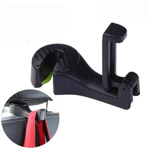 Car Headrest Hook with Phone Holder 2 in 1 Auto Vehicle Back Seat Headrest Hanger Hooks for Purse Luggage Bags Cloth Grocery
