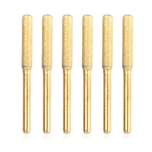 6Pcs Chainsaw Sharpener Grinding Stone File 4/4.8/5.5Mm Chains Saw Sharpening Chainsaw Stone File Chainsaw Ener Burr Power Tools 5.5Mm Smile Home
