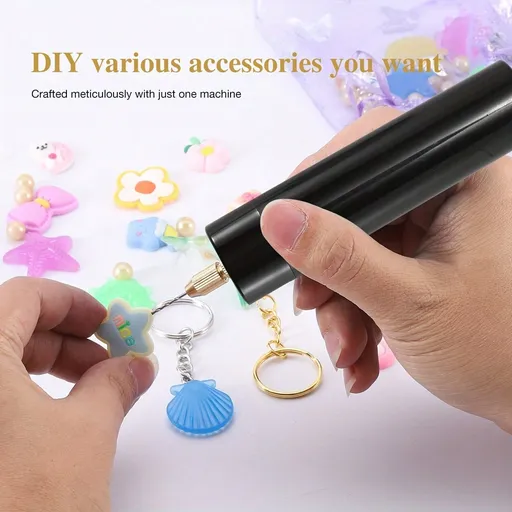 USB Powered Handheld Mini Electric Drill Set – with 3 Drill Bits (0.8-1.2mm), Electric Punching DIY Tool, Portable and Compact
