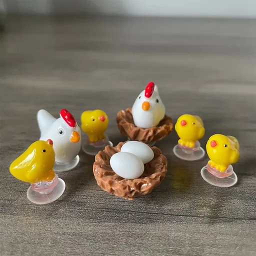 8 PCS Cute 3D Chicken Hole DIY Matching Shoe Decoration, Decorations for crocs, Creative Manual Shoe Accessories Trend