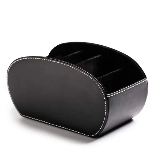 Tv Remote Control Holders Organizer Box with 5 Compartment Leather Multi-Functional Office Organization and Storage Tv Remote