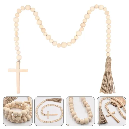 Wood Bead Tassel Garland Decor for Tray Centerpiece Boho, Large Inventory!