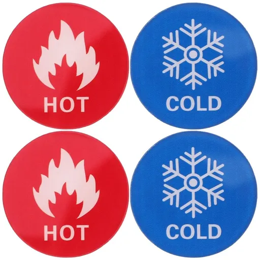 6 Pairs Colorful Hot Stickers, Easy-to-Apply Safety Labels for Bottles, Containers, and Household Organization