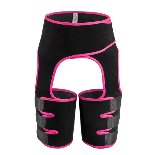 Pink Women's 3-in-1 Body Shaper: Waist Cincher, Thigh Slimmer, Glute Lifter - Workout Gear (Size : L/XL)