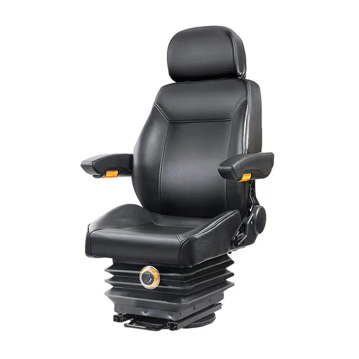 Tractor Seat Universal Adjustable Backrest PU Leather Black