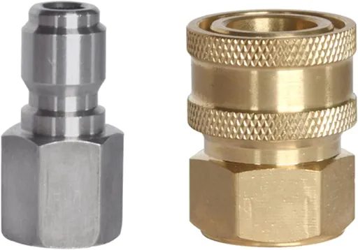 2 Pcs Pressure Washer Adapter 3/8 1/4 Inch Quick Connect Fittings Stainless Steel Pressure Washer Fittings Easy To Use Garden Hose To Pressure Washer Adapter 3/8 1/4 Quick Connect Converter