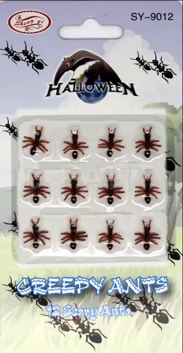 36x MINI FAKE ANTS Trick Halloween Scary Creepy Joke Prank Small Gag Toy Bug