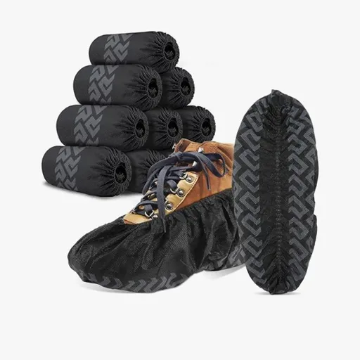 Disposable Shoe Covers,Black Printed-Extra Large Size,100Pcs (50 Pairs)