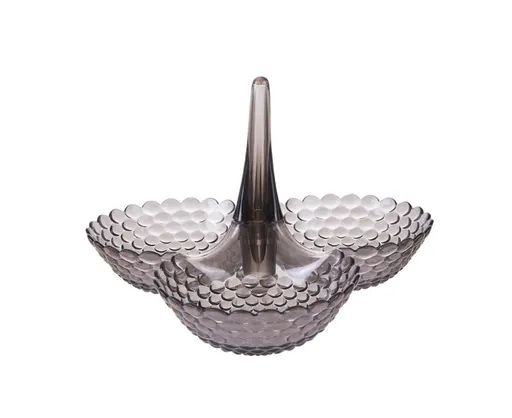 Practical Stable Dessert Plate Multi-use Exquisite Plastic Structure Cake Plate for Home-Black