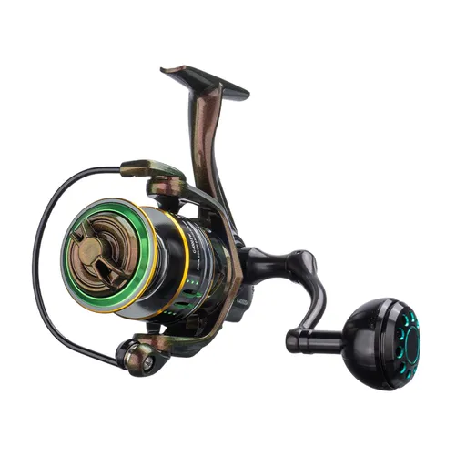DEUKIO GSW Spinning Reel, Anti-Slip Metal Spool, 3+1 Bearings Zero-Gap, Waterproof Rustproof, Long Cast for Big Fish